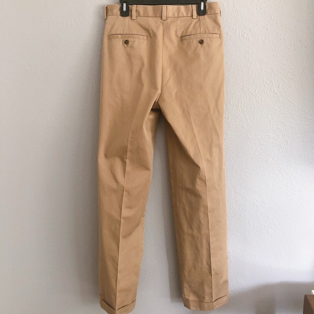 Brooks brothers pleated tan dress pants 32 34 - Picture 4 of 6